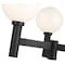 Z-Lite Laurent Outdoor Post Mount Fixture, 3-Light, 39 In.W x 22.5 In.H, Black/Opal 597BP3-BK - alternate 4